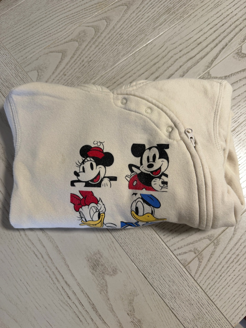 GAP Cream Fleece-Lined Baby Hoodie